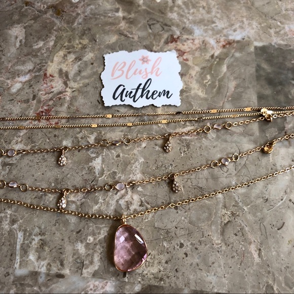 3/$25⚡️multilayered gem w/ charms choker necklace - Picture 6 of 6